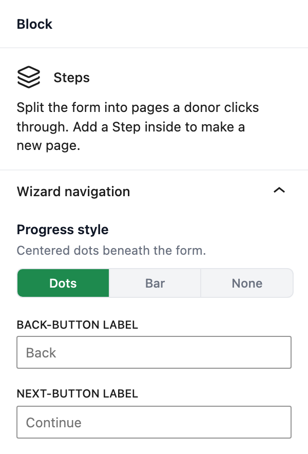 Progress indicator styles